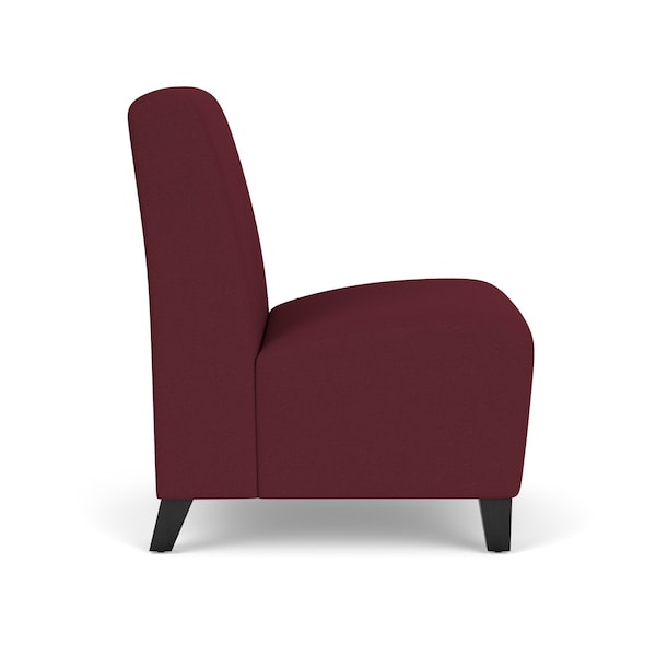 Siena Lounge Reception Armless Guest Chair, Black, OH Wine Upholstery